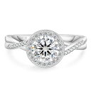 KRKC&COエンゲージリング婚約指輪ダイヤ指輪1ctDカラーVVS1モアサナイトレディース用シルバー1325リングキラキラジュエリー女性人気結婚記念日プレゼン...