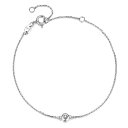 FANCIMEダイヤモンドプラチナブレスレットレディースラボグロウンダイヤモンド一粒0.02カラットアクセサリー誕生日記念日クリスマス女性人気プレゼントジュエリ...