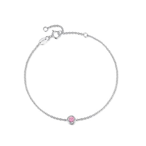 [FANCIME]プラチナブレスレットレディーストルマリン10月誕生石一粒ブレスPt950細い重ね着けお守り誕生日記念日クリスマス女性人気ブランド華奢プレゼントギフトラッピング付