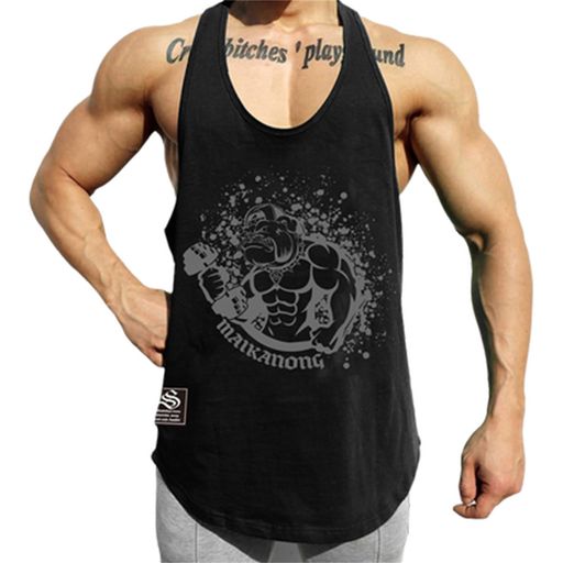 [HERLNY]タンクトップメンズジム筋トレトレーニングボディビルスポーツトレーニングウェアノースリーブ..