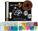 seastaシーリングスタンプセットスターターキットシーリングワックス20色イリュージョンパール粒タイプ【構成品:ワックスビーズ(封蝋)スプーンカラーペン金銀キャンドルワックス炉ハン…
