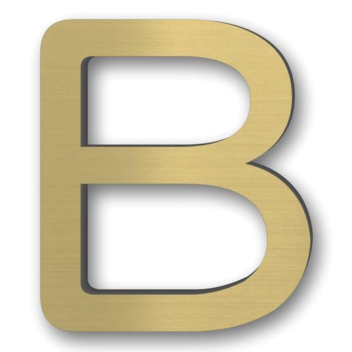 かたちラボ階数表示プレートBビー真鍮風ゴールド丸ゴシック体数字金色屋外対応シール式日本製