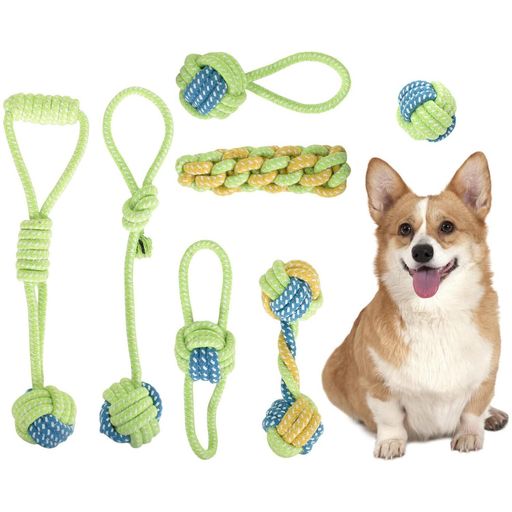 犬用おもちゃロープ犬おもちゃ噛む頑丈7セット犬噛むおもちゃ安全麻綿犬おもちゃ犬運動不足室内子犬小型犬中型犬大型犬歯磨き