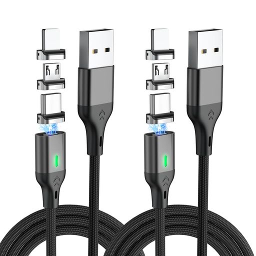 マグネット充電ケーブルUSB急速充電高速データ転送3IN1IPHONETYPE-CLEDUSBCMICROマグネット式磁石タイプCじゅうでんケーブル充電器ANDROID等対応(1M*2) マグネット充電ケーブルUSB急速充電高速データ転送3IN1IPHONETYPE-CLEDUSBCMICROマグネット式磁石タイプCじゅうでんケーブル充電器ANDROID等対応(1M*2)