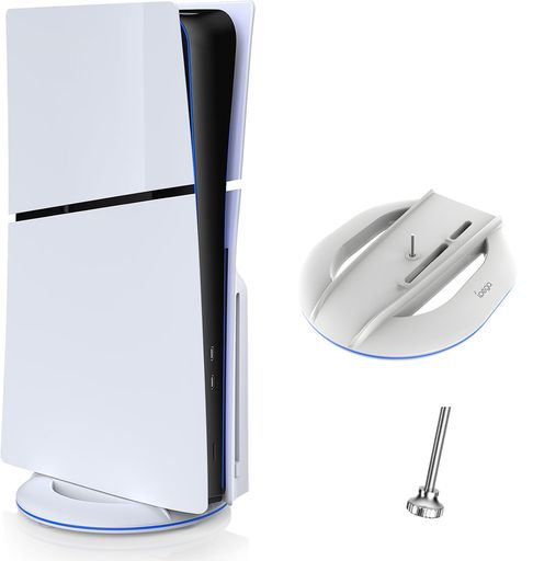 PS5Props5slimスタンド縦置きスタンド簡単設置高い安定性放熱改善ps5新型スタンド充電ケーブル付きps5アクセサリーps5周辺機器PS5の通常版とデジタル版両対応(ホワイト)