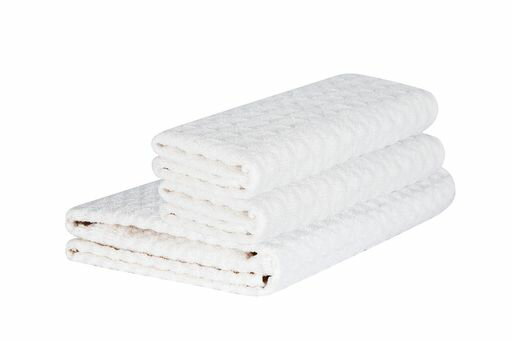 ふきんマイクロファイバー布巾強力吸水速乾雑巾食器拭きガラス窓鏡キッチンタオル台拭き掃除用品ワッフル調キッチンクロス(大寸白い1枚+30cm白い2枚)