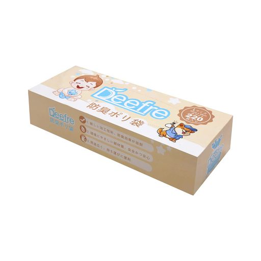 Deefre おむつが臭わない袋 220枚入 Lサイズ におわない袋 赤ちゃん用 おむつ処理袋 7層フィルム 厚くて丈夫 臭わない袋 ゴミ袋 消臭袋 袋カラー:ホワイト