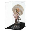 AMEITECH収納ケースボックスフィギュアケース背面ミラーコレクションケースuvカット(台座黒+背面ミラー横長15*奥行15*高さ25cm)