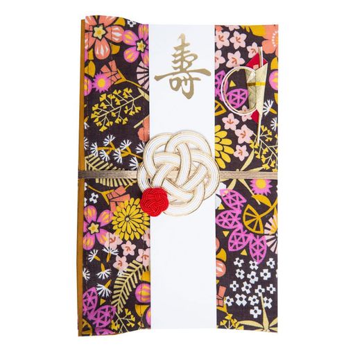結姫巾着袋に変わるご祝儀袋結婚御祝用コットン(春信(茶)) 結姫巾着袋に変わるご祝儀袋結婚御祝用コットン(春信(茶))
