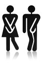Tierneysトイレサインプレートトイレマークお手洗いサインピクトグラムピクトサイン男女セットステンレス製シール付き(Black)