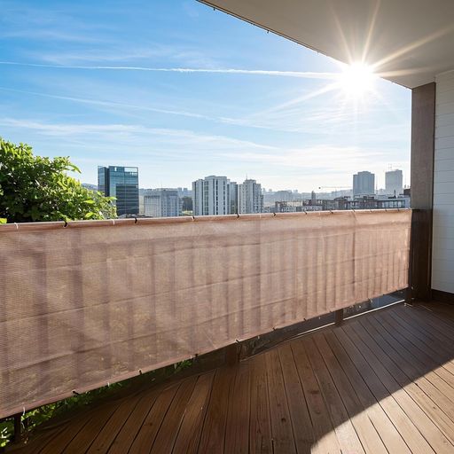 CoolTime(クールタイム)目隠しバルコニーシェード300x80cm簡単設置カット可能アンズ