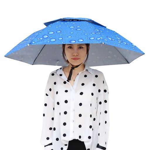 Meilyかさかぶる傘頭便利庭農作業釣り帽子型日傘レディースメンズ日よけハット雨よけハンズフリーガーデニング買い物雪かき梅雨