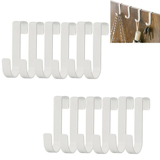 【セット内容】12個セット。【サイズ】7cm*1.3cm*2.2cm 。 【適用】最大2cmまでの扉厚みに対応可能。推奨される扉の厚みは1.5cm~2cmです。 【素材】フックは炭素鋼+塗装で作られています。錆びや変色しにくく、変形しにくい、耐荷重性が高いです。 【簡単取り付け】多機能のキャビネットフック、簡単に取り付けられ、一度掛けるだけで使用可能です。移動可能で、接着剤や貼り付け不要、使いやすいです。 【収納スペースの節約】正面や裏面のいずれでも掛けられ、ドアの開閉に影響を与えません。キッチン用品、バッグ、傘などのキャビネットがある場所に収納するのに適しており、すぐに引っ掛けて使用できます。