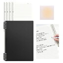 キャンパスノートドット入り罫線色それぞれ5冊パックB5(ブラック)