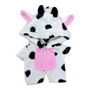 niannyyhouse10cmぬいぐるみ服恐竜サメジャンプスーツカバーオール着せ替え綿人形アクセサリー(white+black)