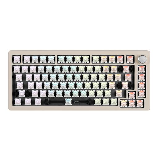 DRUNKDEERA75ラピッドトリガーメカニカルキーボード82キーRGBゲーム用コンパクトノブ付きゴースト防止ベアボーンキーキャップなしグレー DRUNKDEERA75ラピッドトリガーメカニカルキーボード82キーRGBゲーム用コンパクトノブ付きゴースト防止ベアボーンキーキャップなしグレー