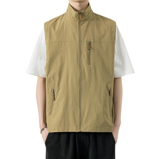 [YOUTHUP]アウトドアベストメンズフィッシングベストメッシュベストカメラマン作業用お洒落登山軽量防紫外線多機能撮影用釣り用通気速乾夏用