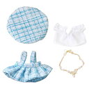 niannyyhouse10cm~15cmぬいぐるみ服帽子白シャツスカート付属品綿人形着せ替え(Blue)