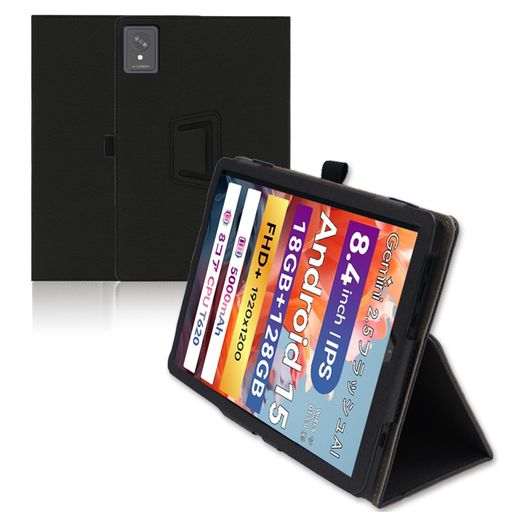 For BNCF Bpad Mini SE ケース 8.7インチ スタンド 機能 角度調整 上質PUレザー キズ防止 軽量 タブレット カバー 全面保護 タブレット用アクセサリー Mosasa 専用 スマートカバー (ブラック)