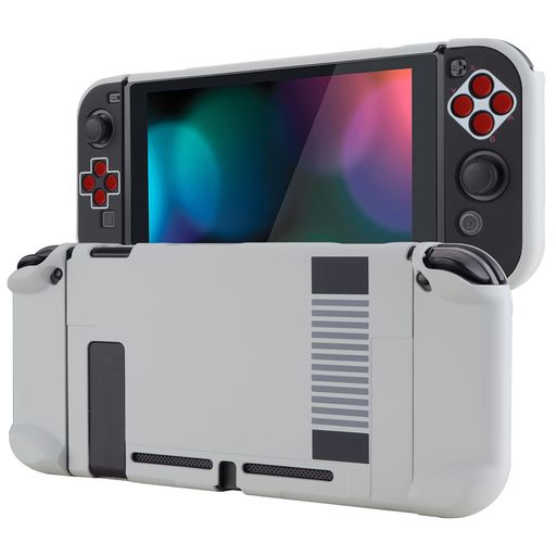 eXtremeRate PlayVital Nintendo Switch対応用保護背面カバー、分離可能なJoyconハンドヘルドコントローラープロテクターシェル、Nintendo