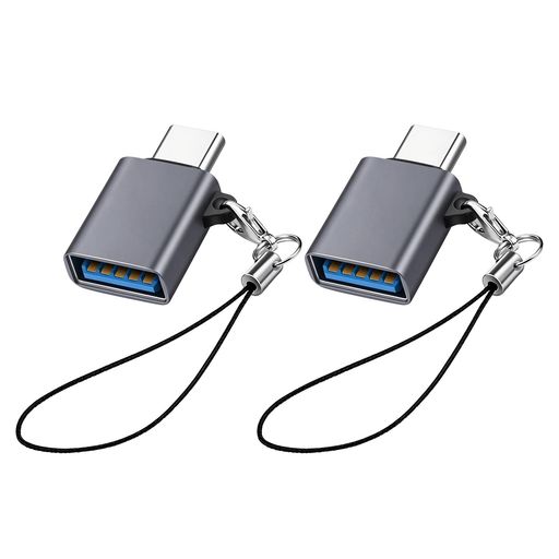USB Type-C 変換アダプタ 2個セット USB3.2 Gen2 10Gbps データ転送 OTG対応 Popolier グレー