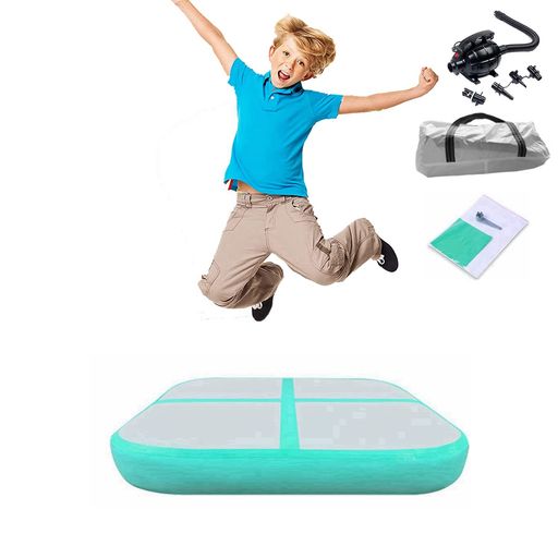 トランポリンクッション子供大人用インフレータブルマット1m長さ1m幅20cm厚室内屋外用静音防水運動不足..