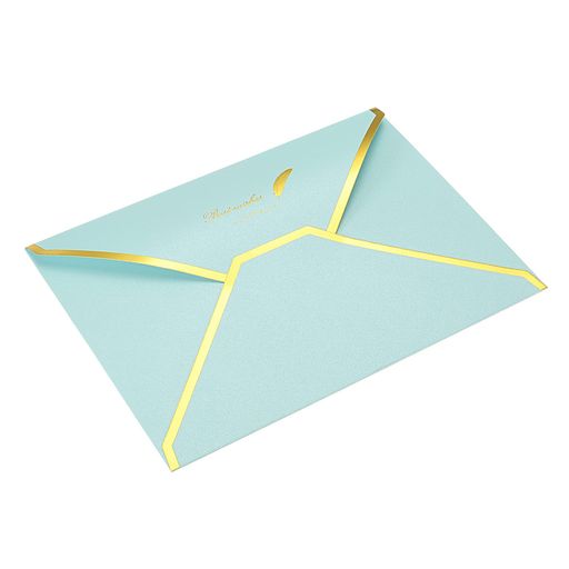 カラー:スカイブルー; 全体サイズ:13 x 18cm(L*W) 特徴:きめの細かい丈夫な紙でできており、軽量で耐久性があり、壊れにくいです。 メリット:エレガントで複雑な外観のあるラグジュアリーVフラップデザインで、ゴールデンのエッジ付いて、さまざまな場面に適しています。 アプリケーション:誕生日、結婚式、パーティー、招待状、記念日、ビジネス、会議、ありがとうのメモ、グリーティングカード、あらゆる種類のイベントなどに最適です。 注:接着剤は別売りですからご注意ください。