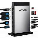 WAVLINKノートパソコンドッキングステーション3モニター対応、11-IN-1USBCドッキングステーション(PD3.1140W充電対応)、8KHDMI+デュアル8KDISPLAYPORT、5USB-C/USB-A(2)