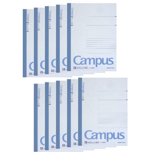 コクヨ(KOKUYO)ノートキャンパスノートA5B罫50枚10冊セットノ-105BNX10