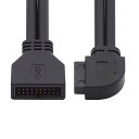 NFHK直角USB3.020ピン19ピンオス-メス延長5GBPSケーブルマザーボードメインボード用90度(2)