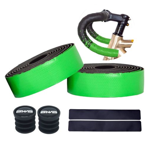 PLATTBK自転車バーテープEVA/PUロードバイク用ハンドルバーテープエンドキャップ、エンドテープ付属