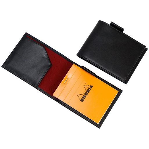  メモ帳 カバー ロディア No.11 サイズ 本革 RHODIA 牛革 MEMO 縦型 (ブラック)