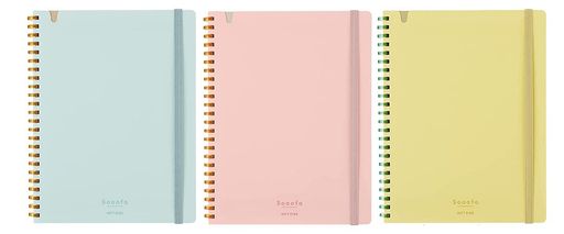 コクヨノートソフトリングノートSooofaA5変形4mm方眼ス-SV738S43色各1冊合計3冊セット