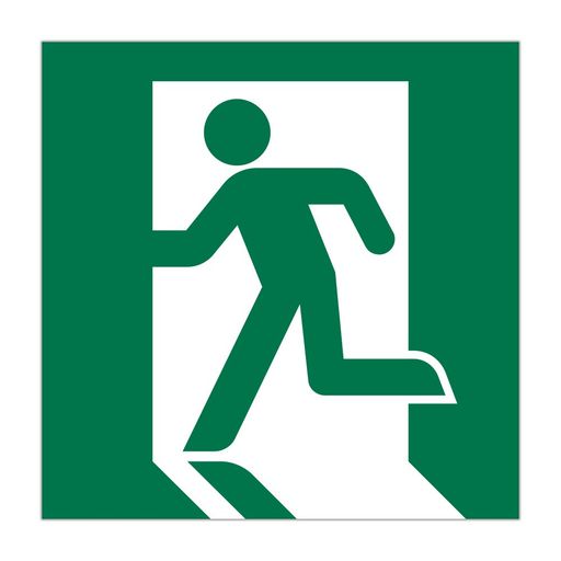 非常口高耐候性ステッカー150X150mm