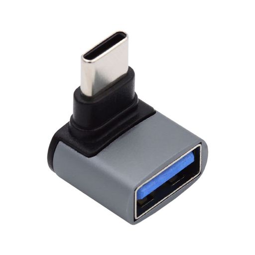 chenyang USB - USB Cアダプター、USB Cオス右向き矢印USB 3.0メス 10Gbps 高速データ転送OTG 90度アップアングル変換アダプター