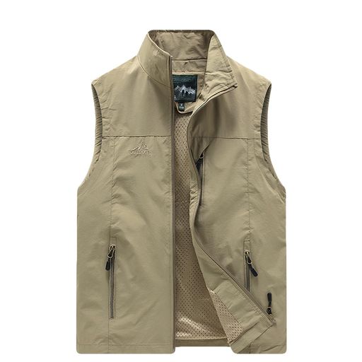 [BOIONi]防紫外線フィッシングベストメンズカメラマンベストアウトドア立ち襟ノースリーブ裏メッシュポケット多い夏秋軽量通気速乾防水多機能ミリタリー耐磨耗性釣り登山旅行(JPアルフ…