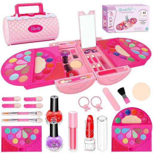 KABEILAメイク女の子おもちゃお化粧セット子供コスメセット小学生メイクお化粧玩具メイクアップセットキッズメイク道具プリンセスメイク遊びドレッサーメイクボックス付き本物洗える… KABEILAメイク女の子おもちゃお化粧セット子供コスメセット小学生メイクお化粧玩具メイクアップセットキッズメイク道具プリンセスメイク遊びドレッサーメイクボックス付き本物洗える…