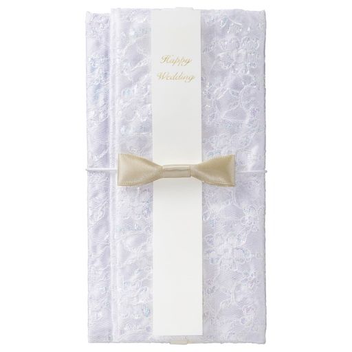 マルアイ祝儀袋巾着金封洋風ベール1枚ホワイトキ32W