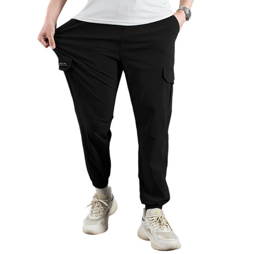 [Kayiyasu]ストレッチパンツメンズ作業着ズボンカーゴジョガー伸縮ロングパンツクライミング通気性黒快..