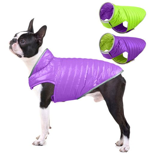 Tinsin犬服ペット防寒着秋冬綿服冬用綿服犬コート小型犬中型犬大型犬向け愛犬猫服ジッパー穴付き袖なし防水防風雪濡れ防止反射軽量マジックテープ着脱簡単暖かい