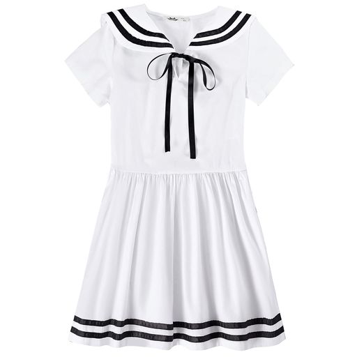 [Weileenice]子供ドレス100結婚式ピアノ発表会ワンピース女の子海軍風ドレスホワイト七五三誕生日入学..