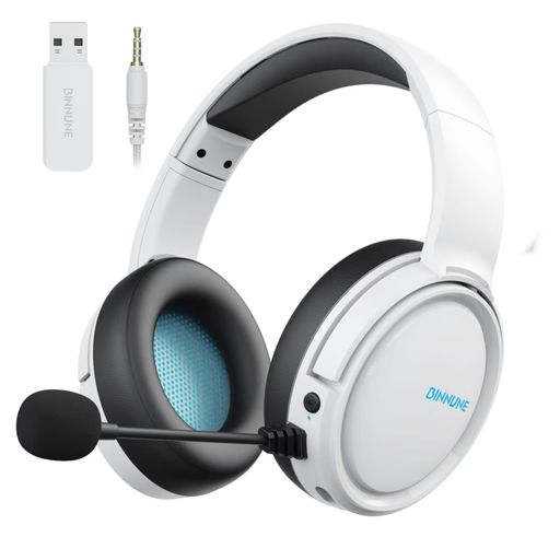 BINNUNEゲーミングヘッドセットPS5ワイヤレスヘッドセットノイズキャンセリングマイク付きミュート可能..