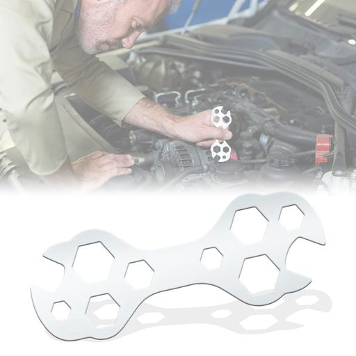 Ygmylandbb 薄型スパナ 自転車 工具 板スパナ 携帯用 10穴 万能レンチ 8/9/10/12/1...