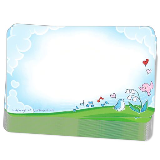 こころ印ミニメッセージカード名刺サイズ100枚日本製上質紙K-J05すずらんハーモニー