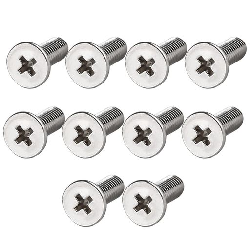LOYELEY十字穴皿小ねじ10個入り平ネジモニタースタンドTVモニタのネジステンレスTV/ラップトップPC/フ..