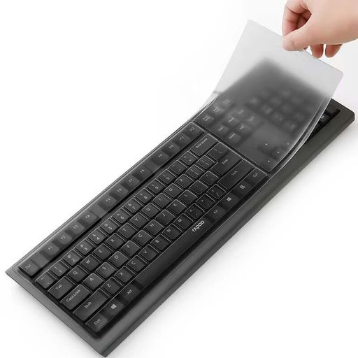 シリコンキーボードユニバーサルノート防塵カバーデスクトップPCキーボードプロテクター高い透明度防水防塵抗菌耐磨静音極薄パソコンキーボードプロテクター(デスクトップキーボード…
