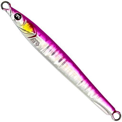 Allguタングステンジグ陸号40gピンクシルバーバーチカルライトジギングTGSLJメタルジグケイムラ多層コート