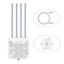 WAVLINKWIFI6屋外メッシュルーター/AP/中継器、デュアルバンド2.4G+5GAX1800MPOE付き長距離屋外WIFIメッシュエクステンダー/4X8DBIハイゲインアンテナ/IP67耐候性エンクロージャー/シグナルブースタ…