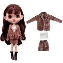 RAKULIFEY ブライス服 スーツセット コート スカート ネオブライス衣装 オビツ24通用 2色 (ダークブラウン)