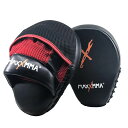 MAXXMMA ボクシング パンチングミット パンチング グローブ ミット MMAトレーニングフィットネス練習(ブラック/レッド)
